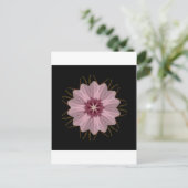 Roze Floral Abstract Briefkaart (Staand voorkant)