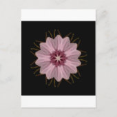Roze Floral Abstract Briefkaart (Voorkant)