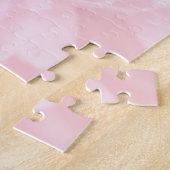 Roze Floral Abstract Legpuzzel (Zijkant)