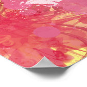Roze Floral Abstract Poster (Hoek)
