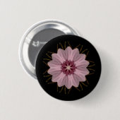 Roze Floral Abstract Ronde Button 5,7 Cm (Voorkant /achterkant)