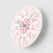 Roze Floral Abstracte acrylwandklok Ronde Klok (Hoek)
