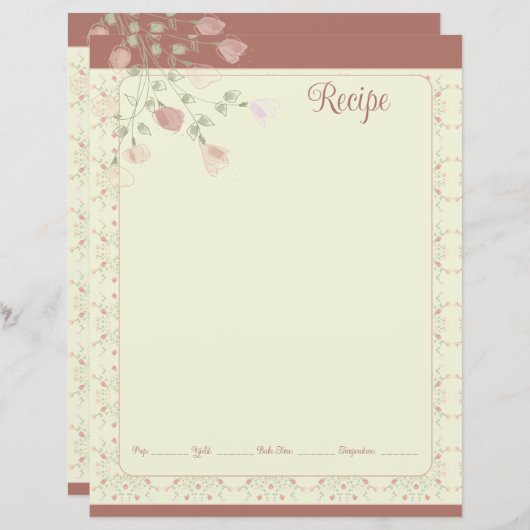 Roze Floral Accented (Voorkant / Achterkant)