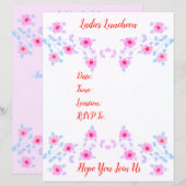 Roze Floral Accented (Voorkant / Achterkant)