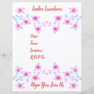 Roze Floral Accented