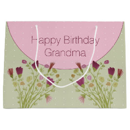 Roze Floral Accented Groot Cadeauzakje