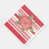 Roze Floral Accented Servet (Hoek)