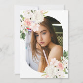 Roze Floral Achttiende verjaardag Kaart (Achterkant)