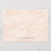 Roze Floral advies voor de Bride Kaart (Achterkant)
