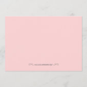 Roze Floral advies voor de Bride Kaart (Achterkant)