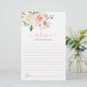 Roze Floral advies voor de moeder als kaart (Staand voorkant)
