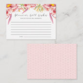 Roze Floral Adviseer of maakt Vrijgezellenfeest go Advieskaart (Voorkant / Achterkant)