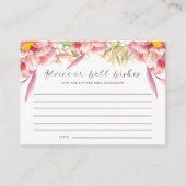 Roze Floral Adviseer of maakt Vrijgezellenfeest go Advieskaart (Voorkant)