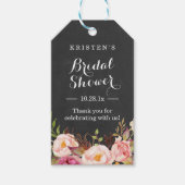 Roze Floral-alkbord | Vrijgezellenfeest Hartelijk  Cadeaulabel (Voorkant)