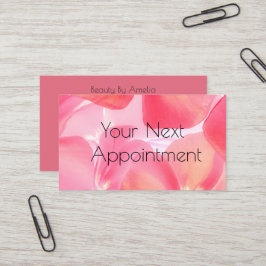 Roze Floral Appointment Card Visitekaartje