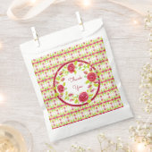 Roze Floral Art Bedankzakje (Geknipt)