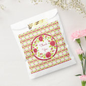 Roze Floral Art Bedankzakje (Gezegeld)