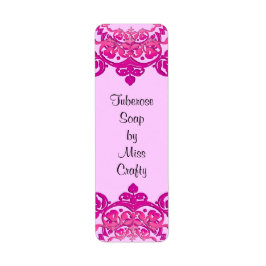 Roze Floral Art Custom Craft Labels