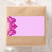 Roze Floral  Art Grote Labels (Insitu)