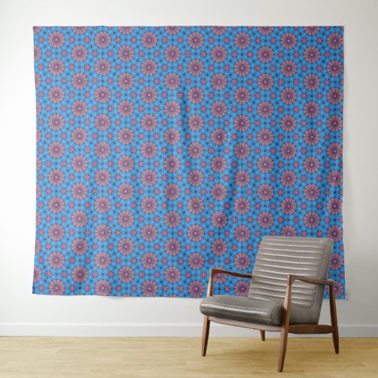 Roze Floral Art Wandkleed (In Situ (horizontaal))