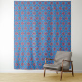 Roze Floral Art Wandkleed (In situ)