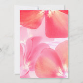 Roze Floral Baby in de uitnodiging van het Baby sh (Achterkant)