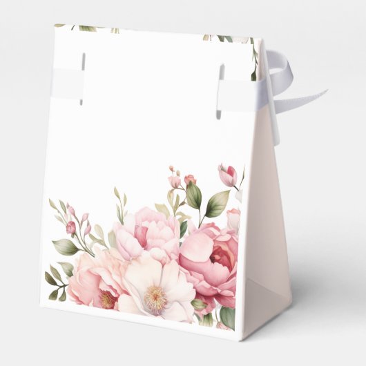 Roze Floral Baby in het Baby shower Bloom Girl Bedankdoosjes (Achterkant)