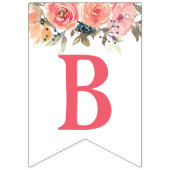 Roze Floral Baby in het Baby shower Bloom Girl Vlaggetjes (Tweede vlag)