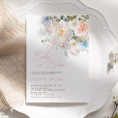 Roze Floral-Baby in het Baby shower Bloom Kaart