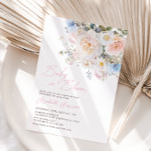 Roze Floral-Baby in het Baby shower Bloom Kaart