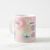 Roze Floral baby mok (Voorkant links)