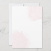 Roze Floral Baby shower Kaart (Achterkant)