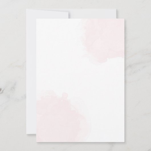 Roze Floral Baby shower Kaart (Achterkant)