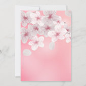 Roze Floral Baby shower Kaart (Achterkant)