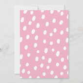 Roze Floral Baby shower van Mail Quarantine Bedankkaart (Achterkant)