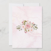 Roze Floral Baby shower Word Scramble Game Kaart (Achterkant)