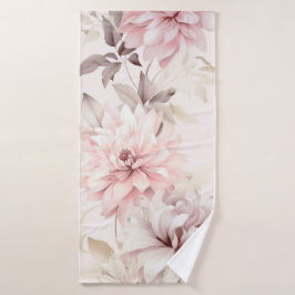 Roze Floral Badhanddoek