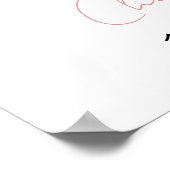 Roze Floral ballon First Birthday Welcome Sign. Poster (Hoek)