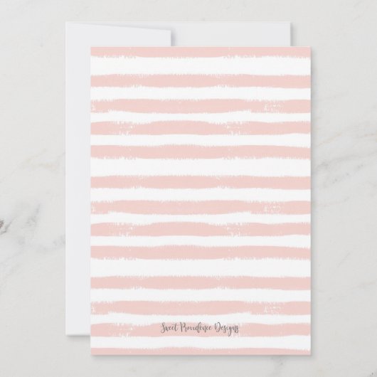 Roze Floral Baptisme Kaart (Achterkant)