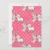 Roze Floral Basket en Cute Lamb Easter Brunch Kaart (Achterkant)