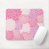 Roze Floral bedrukt Mousepad Muismat (Met muis)