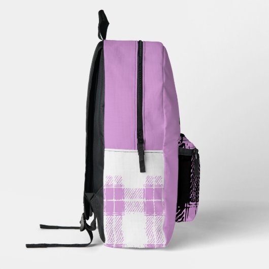 Roze Floral Bedrukte Rugzak (Links)