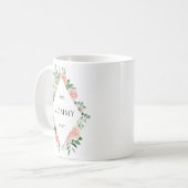 Roze Floral beste mama ooit Koffiemok (Voorkant links)
