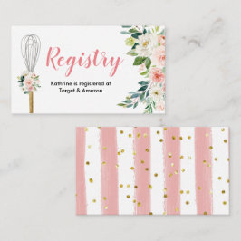 Roze Floral Binnenkort om het register weg te slaa Informatiekaartje