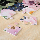 Roze Floral Black Christelijke Bijbel vergroot God Legpuzzel (Zijkant)