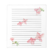 Roze Floral Blocnote (Voorkant)