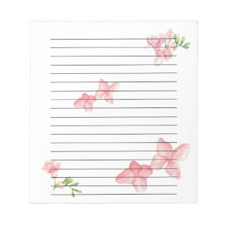 Roze Floral Blocnote