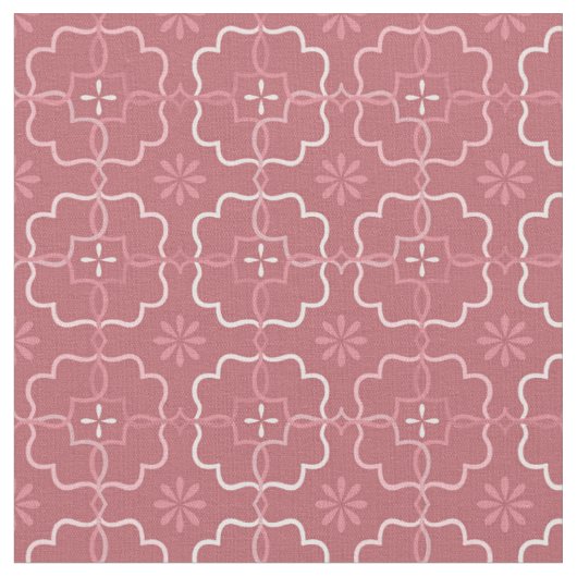 Roze Floral | Blokpatroon Stof (Close Up)