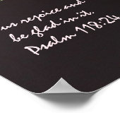 Roze Floral Bloom w/Verse van Psalm 118:24 Poster (Hoek)