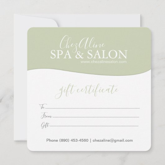 Roze Floral Blossom Gift Certificates (Achterkant)